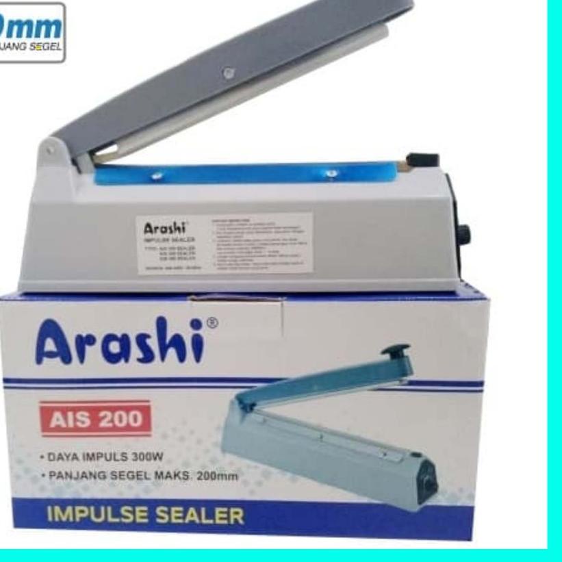 ♖ ALAT PRESS PLASTIK MINI 20CM IMPULSE SEALER AIS 200 ARASHI ✸
