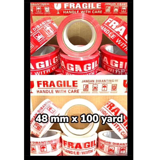 

10.10 Product HOT LAKBAN TERLARIS FRAGILE 100 YARD x 2” / 48 MM FRAGILE MERAH PUTIH TEBAL HARGA MURAH