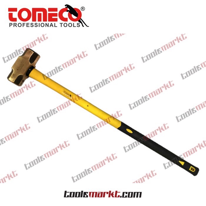 Tomeco Palu Kuningan Segi Delapan Gagang Panjang Brass Hammer
