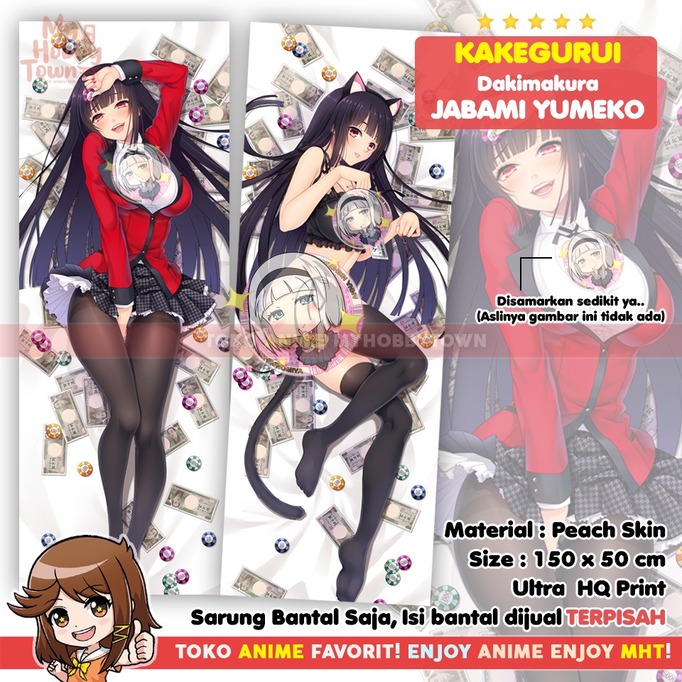 Sarung Bantal Anime Dakimakura Kakegurui : Jabami Yumeko