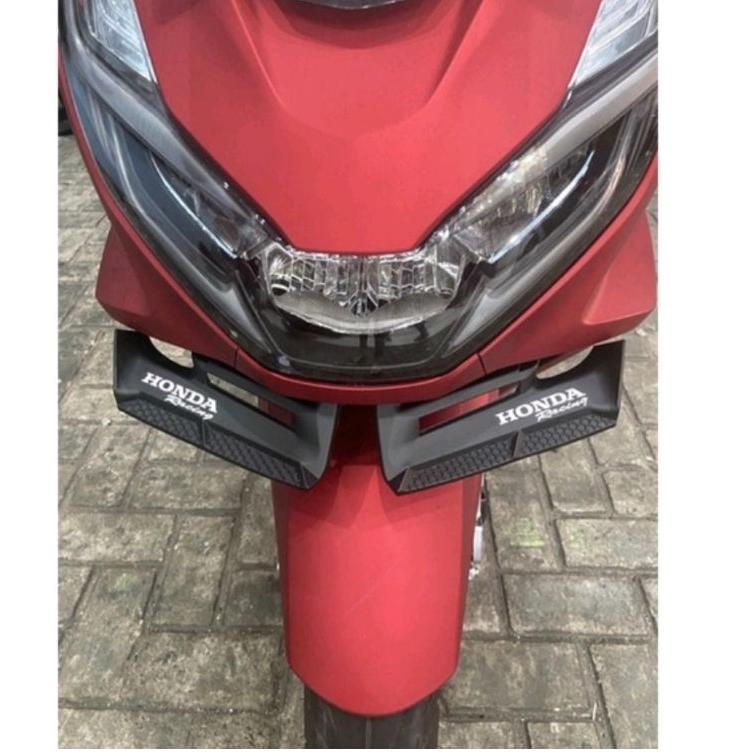 ◙ Winglet Wingled Depan Motor New Honda Pcx-160 / Pcx-150 Model Burung Hantu Plastik Tebal ABS MHR O