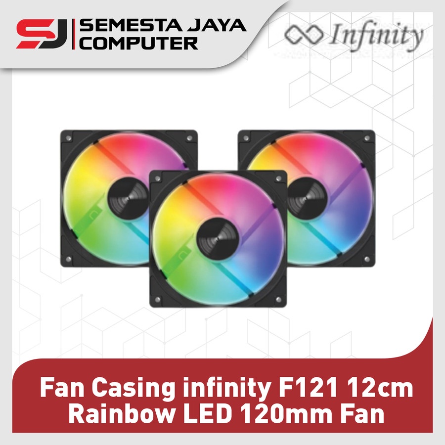 Fan Casing infinity F121 12cm - Rainbow LED 120mm Fan