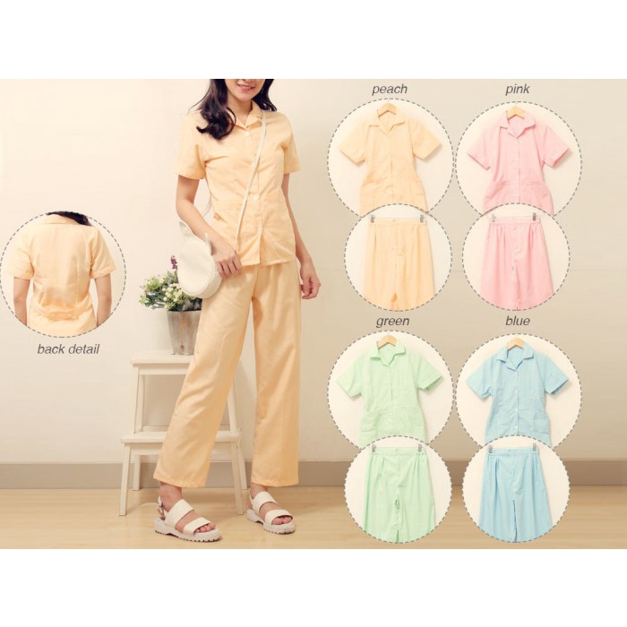 Baju Suster XL Jumbo BAJU SERAGAM SUSTER NANNY BABYSITTER KATUN COTTON POLOS(X5T7) baju seragam baby