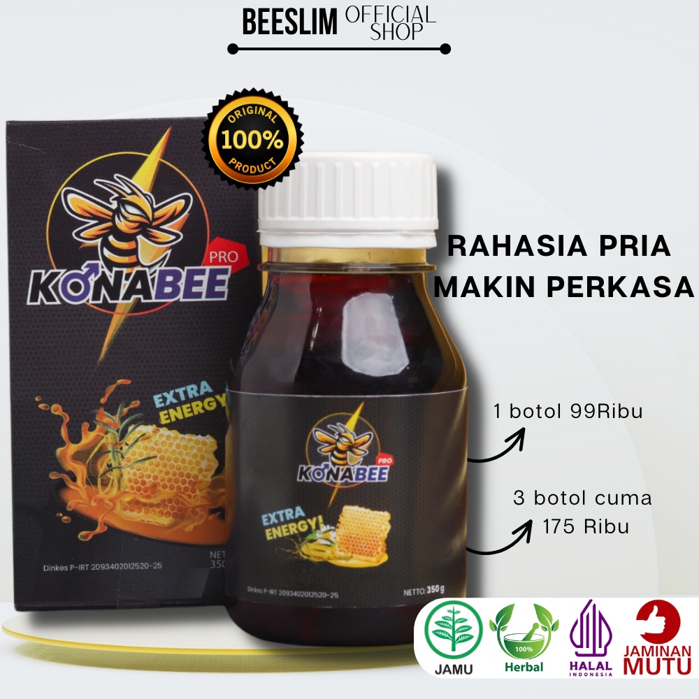 Beeslim X Konabee Pro Herbal Stamina Pria Obat Kuat Jamu Kesuburan Lelaki