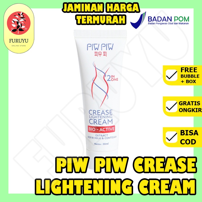 Pemutih Pencerah Ketiak Leher Lutut Sikut Selangkangan Bokong Lipatan Kulit Ampuh Permanen Cepat Piwpiw Armpit Piw Piw Crease Axillary Lightening Cream krim BPOM Luciola