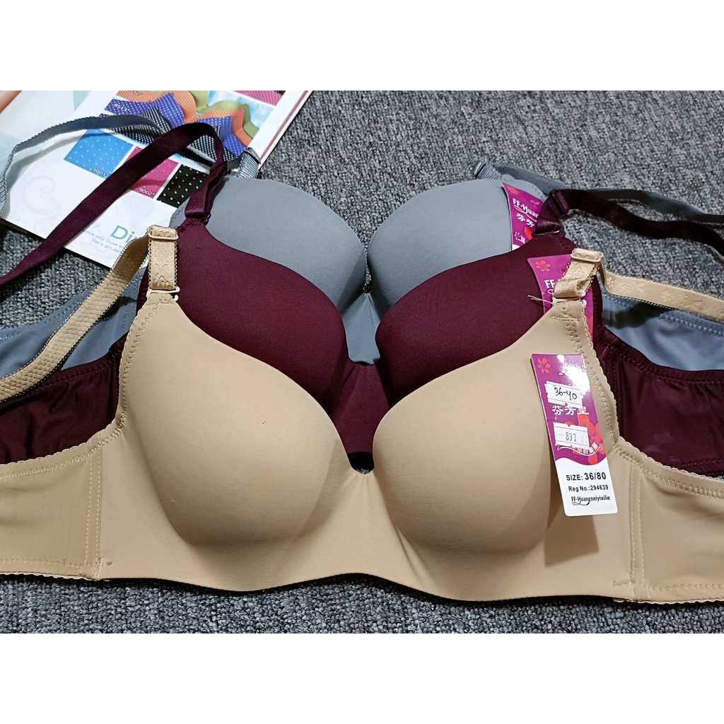 BRA / BH WANITA 897 ADA BUSA SEDANG TIDAK ADA KAWAT SIZE 36-40