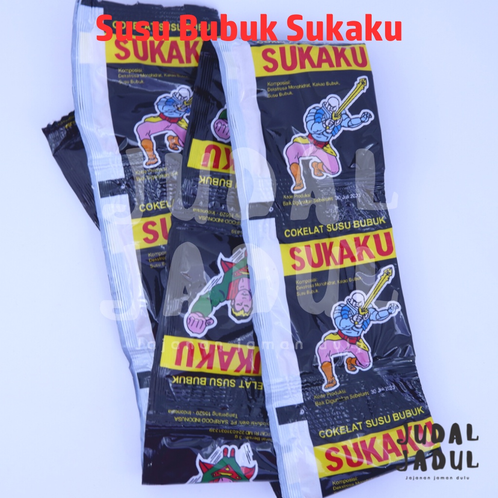 Sukaku Susu Bubuk Coklat Jadul Renceng 3gr ( 1 Renceng Isi 10 Pcs ) By Judal Jadul