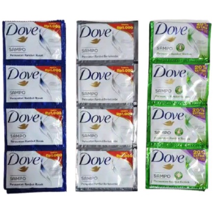 SAMPO DOVE SACHET / 1 RENCENG ISI 12 / 8ML