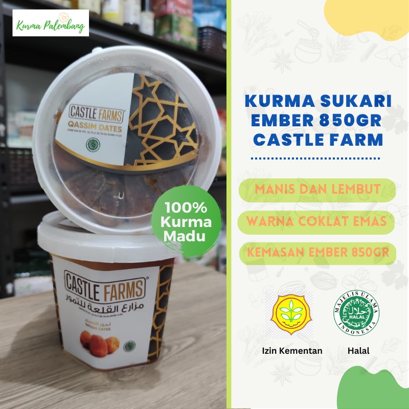 Kurma Sukari Ember 850gr Castle Farm