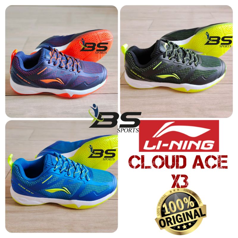 SEPATU BADMINTON LINING CLOUD ACE X3 ORIGINAL