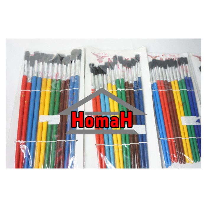 

Kuas Lukis Kuas Cat Minyak Warna Warni No 4-12
