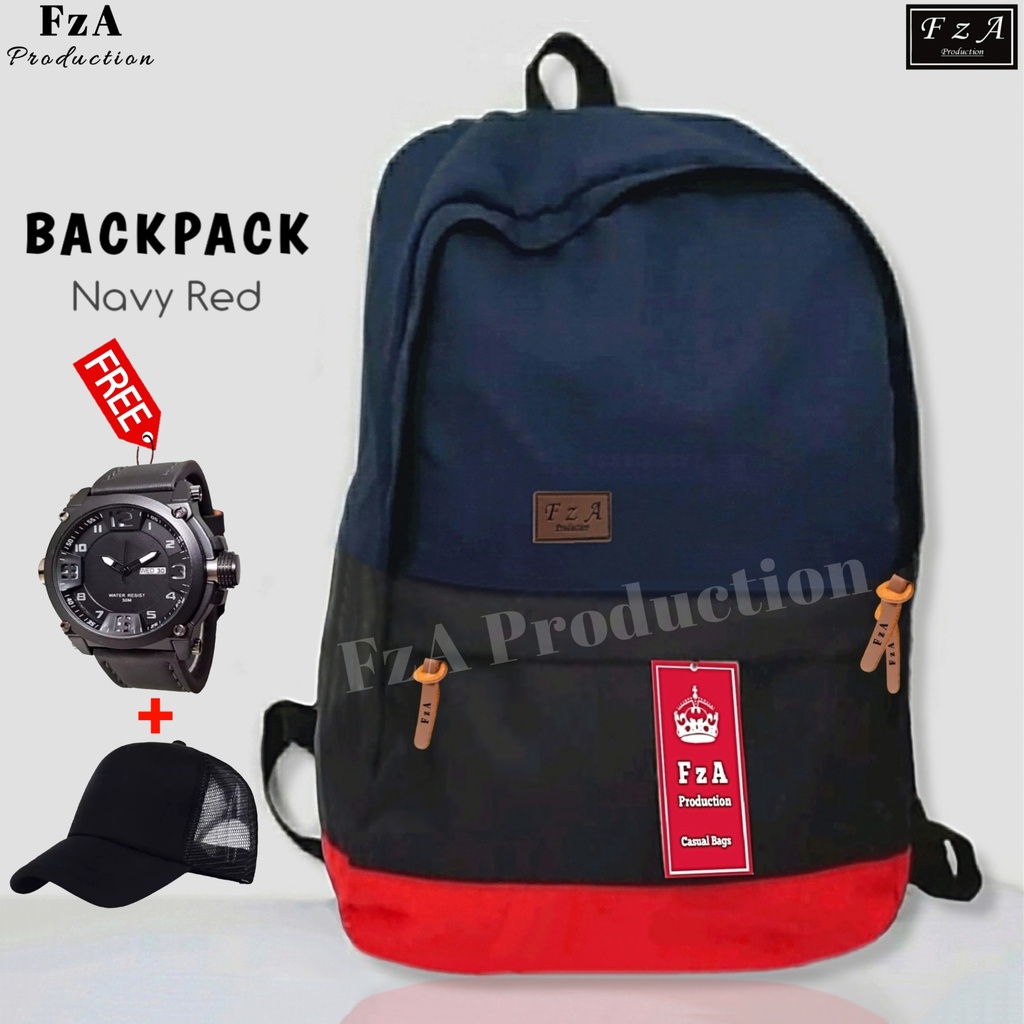 FzA Official - Tas Ransel Gendong Laptop Distro Sekolah Kuliah Pria Wanita Backpack Murah Original Tas Punggung Laptop - NRQT