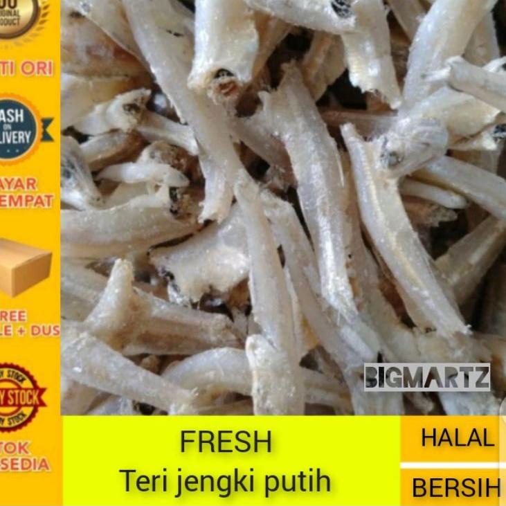 

➮ ikan asin Teri jengki bulat vip tanpa kepala 1kg / jengki putih bersih / teri jengki export ۩