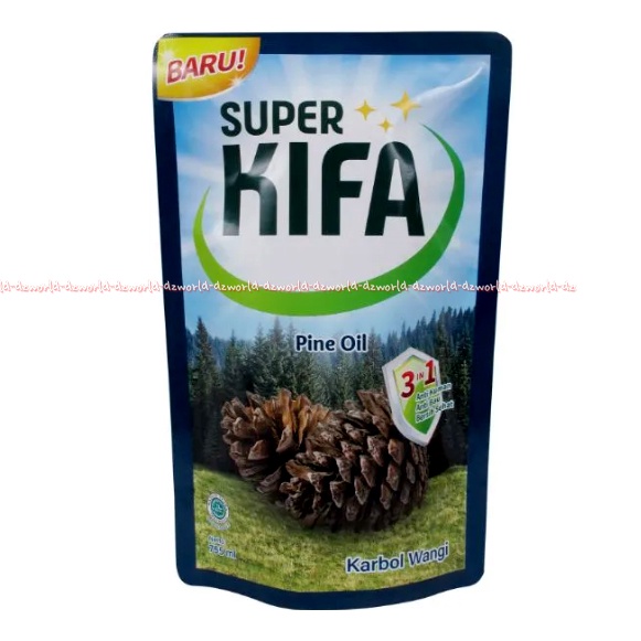 Super Kifa Pine Oil 755ml Karbol Wangi Refill Pembersih Lantai Carbol Minyak Pinus Kemasan Pouch Plastik Isi Ulang Kiffa 755 ml