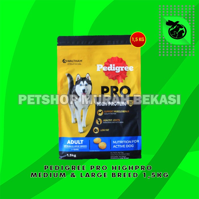 Makanan Anjing Pedigree Medium Large Breed Dog Food 1.5 KG