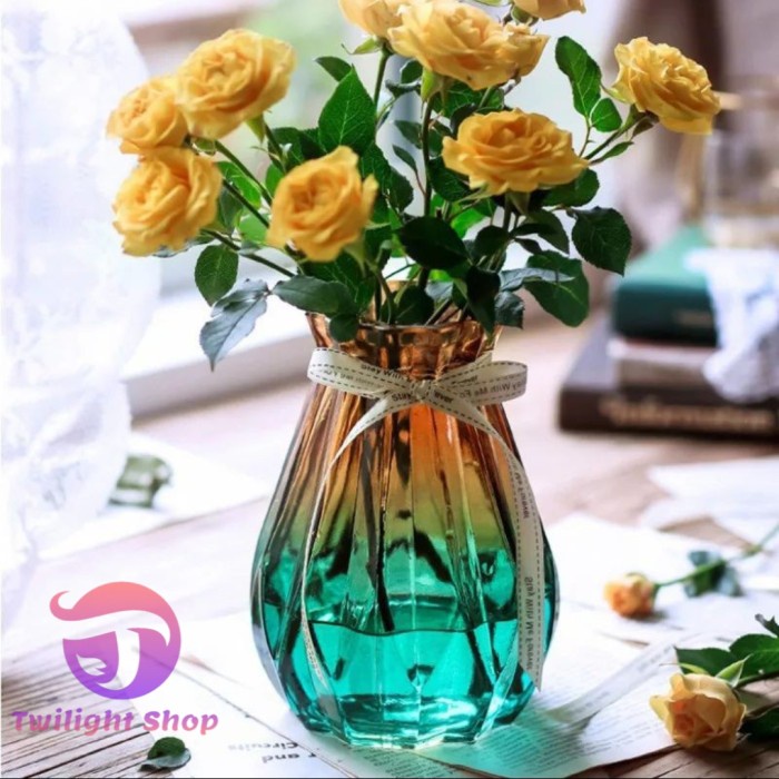 Vas Colour Glass Vase Vas Bunga Kaca Berwarna