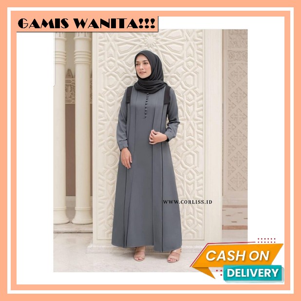Gamis Maxi Cempaka Aulia/Gamis Kondangan Lebaran/Gamis Brokat/Dress Kondangan Terbaru 2022/Gaun Pest