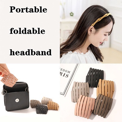 Bando Lipat Wanita Retractable Korea Fashion Folding Headband Summer Invisible Non-Slip