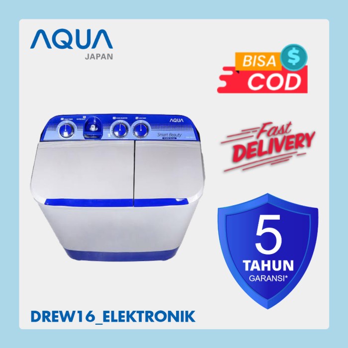 Mesin Cuci 2 Tabung Sanyo Aqua 781XT. 7kg. Hijab Series