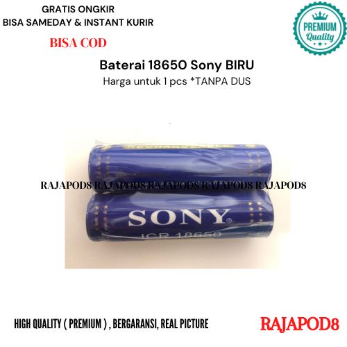 Baterai Cas 18650 Sony BIRU