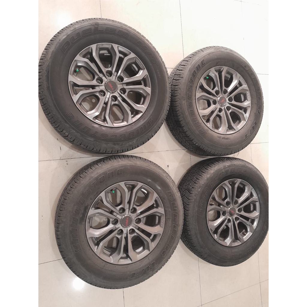 Velg STD FORTUNER TRD R17 pcd 6X139 GREY + Ban Bridgestone 265 65 Ring 17 - Pelek Standart Oem
