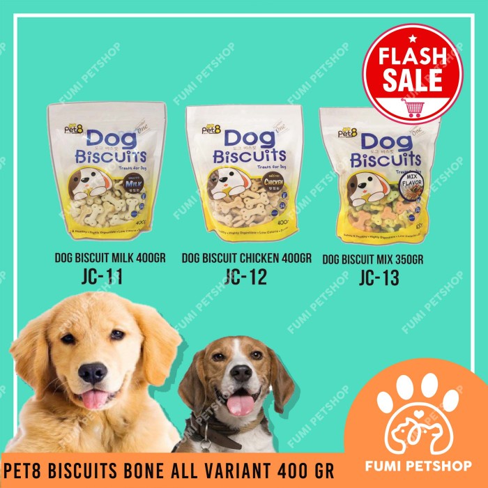 

Terlaris ✨ -MAKANAN ANJING PET8 BISKUIT TULANG 400 GRAM - SNACK DOG BISCUIT BONE - - CHICKEN- 2.2.23