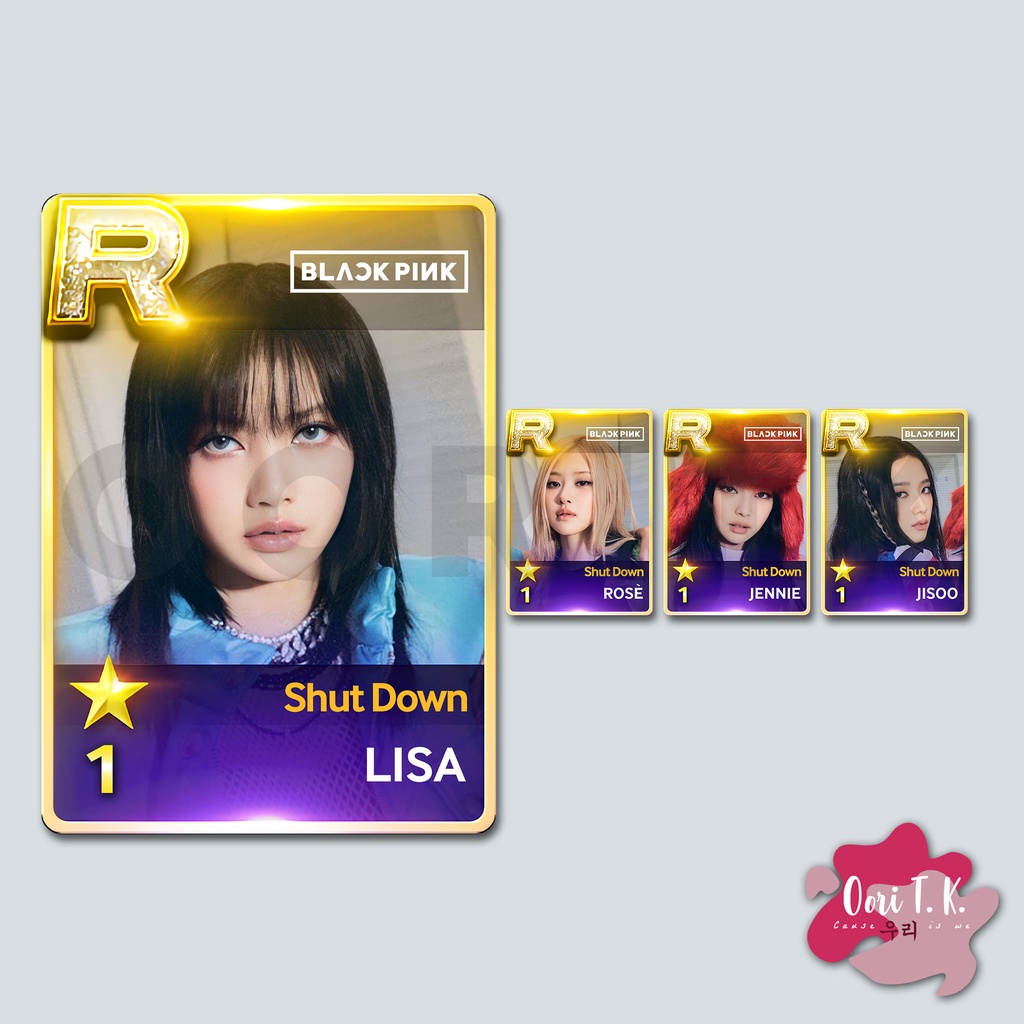 (MIN PEMBELIAN 3 PCS - MIX) [UNOFF] R CARD SUPERSTAR YG - BLACKPINK PC PHOTOCARD LISA JISOO JENNIE R