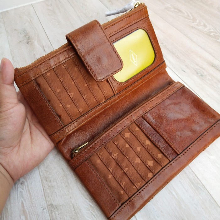✨LARIS✨-Dompet wanita original fossil Emory Clutch Saddle New with tag- 1.2.23