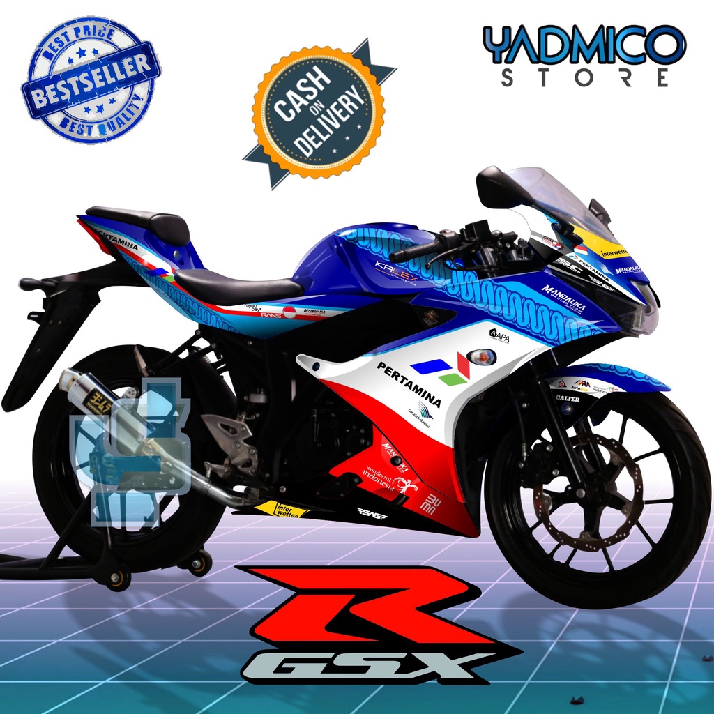 Decal GSX R150 Full Body - Stiker GSX R150 Full Body - Decal Hologram GSX R150 Variasi - Striping GS