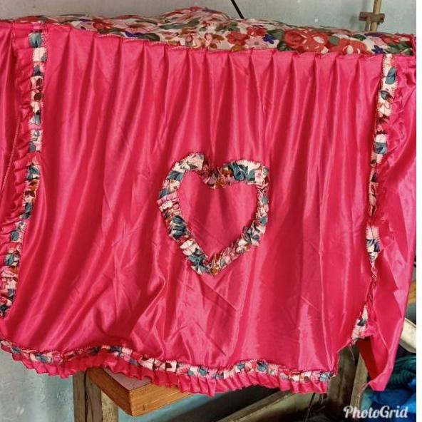 [ SALE ]  Sarung Tutup tv Tabung 21 inc dari bahan saten kembang
