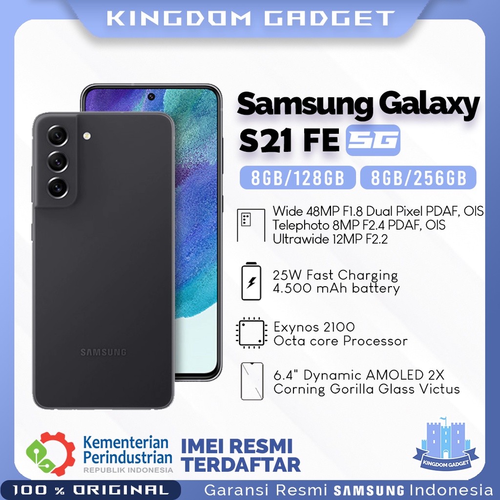 Samsung Galaxy S21 FE 5G 8/128 GB 8/256 GB Garansi Resmi SEIN