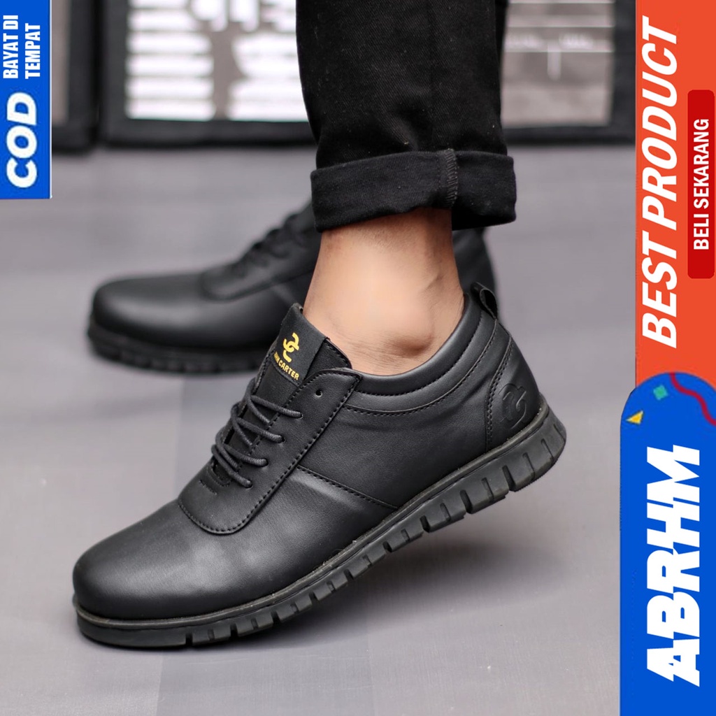 Sepatu Formal Oxfrod Pria Pantofel Hitam Casual Kerja Kantor Abrhm Colline