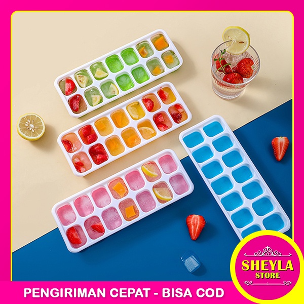 Cetakan Es Batu Silikon Isi 6 14 24 Kotak / Aneka Cetakan Serbaguna Ice Puding Jelly Murah Food Grade / TV-63