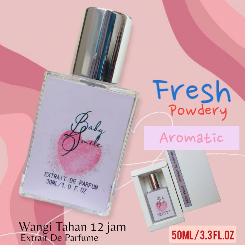 PARFUM WANITA TAHAN LAMA EDT DAN EXTRAIT BABY SMILE 30ML DAN 50ML