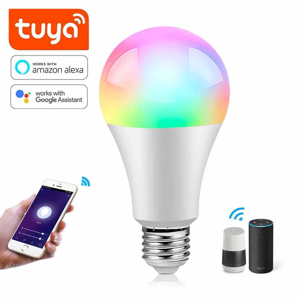 (BISA COD) FTIHSHP Tuya Lampu Bohlam LED RGBCW Smart Bulb Bluetooth E27 9W - A60