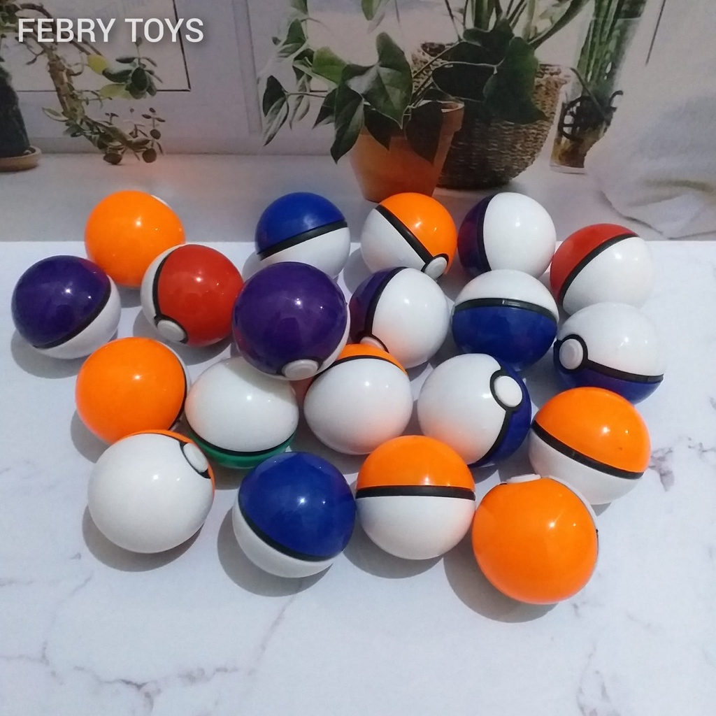 1 Pack Mainan Bola Pokemon Mini Isi 10 Pcs Bola Karakter Pokemon Pikachu Dikirim Random