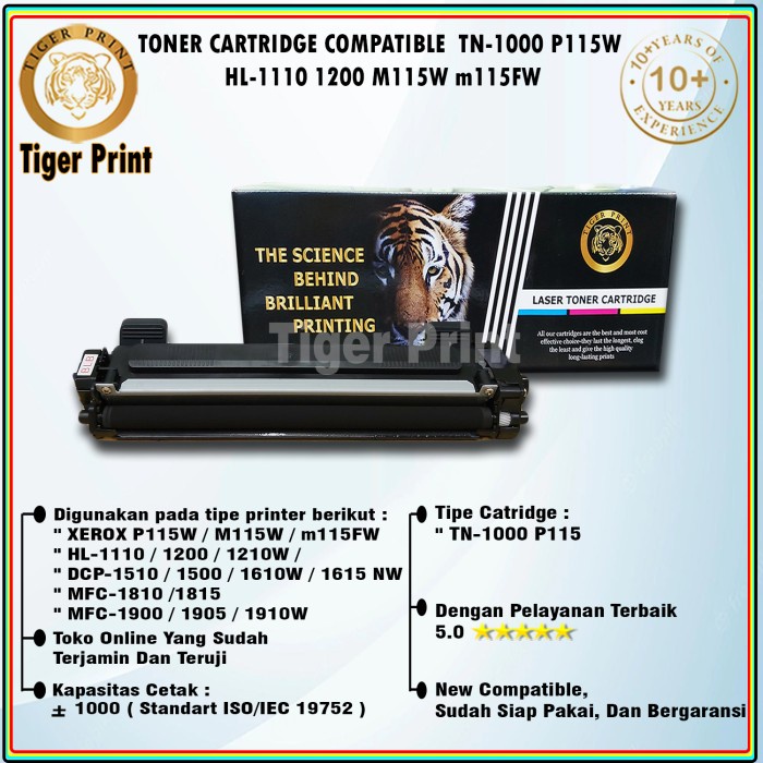 Terlaris Tiger Print Toner Cartridge P115 Fuji Xerox P115W