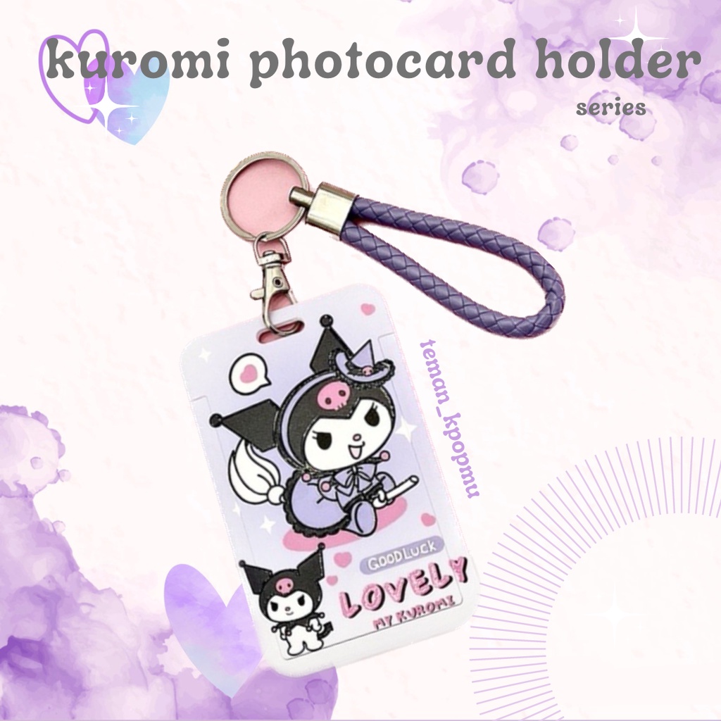 Kuromi Photocard Holder Sanrio photocard keychain Motif ID Card - Tempat Foto PC Kpop Photocard Case