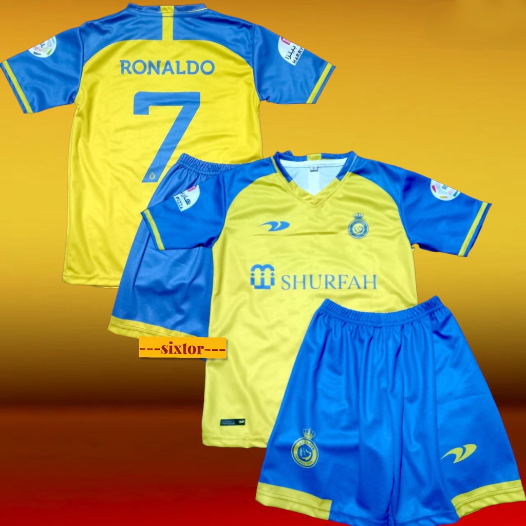 JERSEY ALNASSR RONALDO STELAN ANAK CLUB BOLA