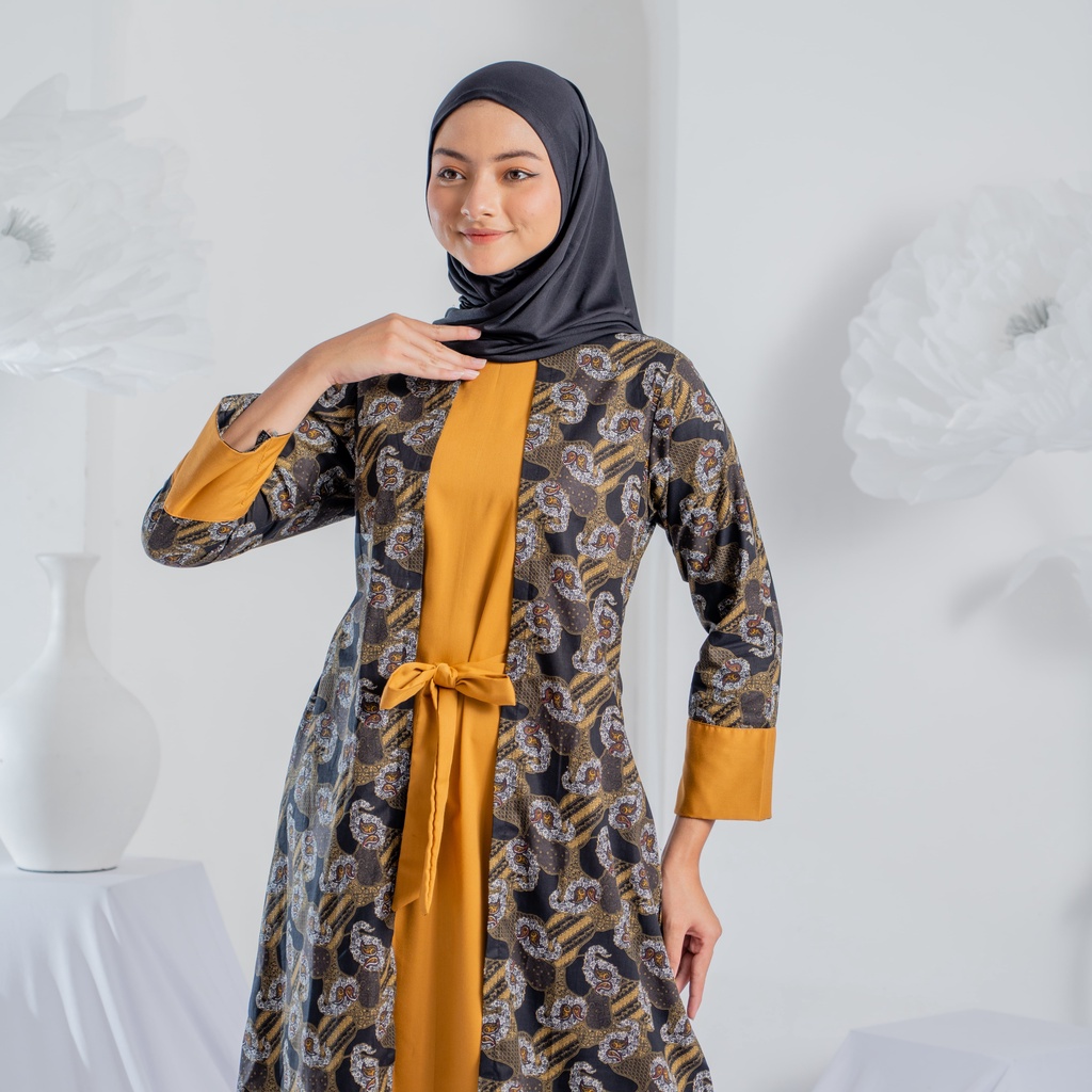 GAMIS BATIK MANDALIKA | ABAYA BATIK BAJU LEBARAN 2023