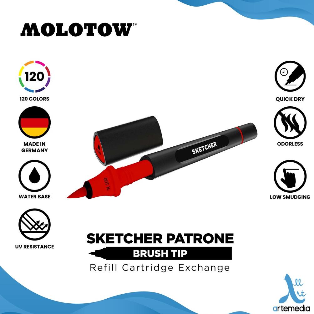 

Molotow Sketcher Patrone Brush Tip Refill Cartridge Exchange - 1/3