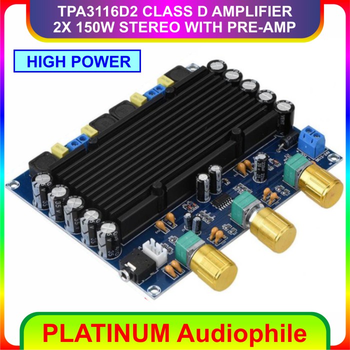 Tpa3116 Amplifier Stereo 2X 150W Tpa3116D2 Class D Amplifier Xh M549