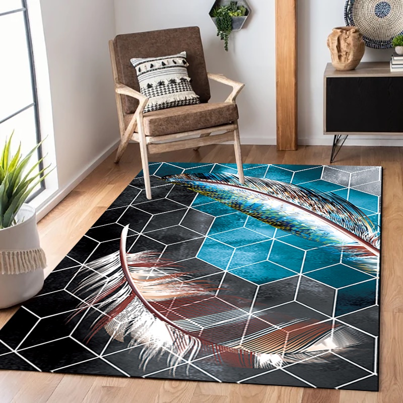 (25-36) karpet lantai berkualitas eropa modern design UK 120x180 cm Anti Slip New Arrival Karpet sweden modern permadani bulu alas lantai kamar tidur ruang tamu anti slip murah halus 160cm x 210cm