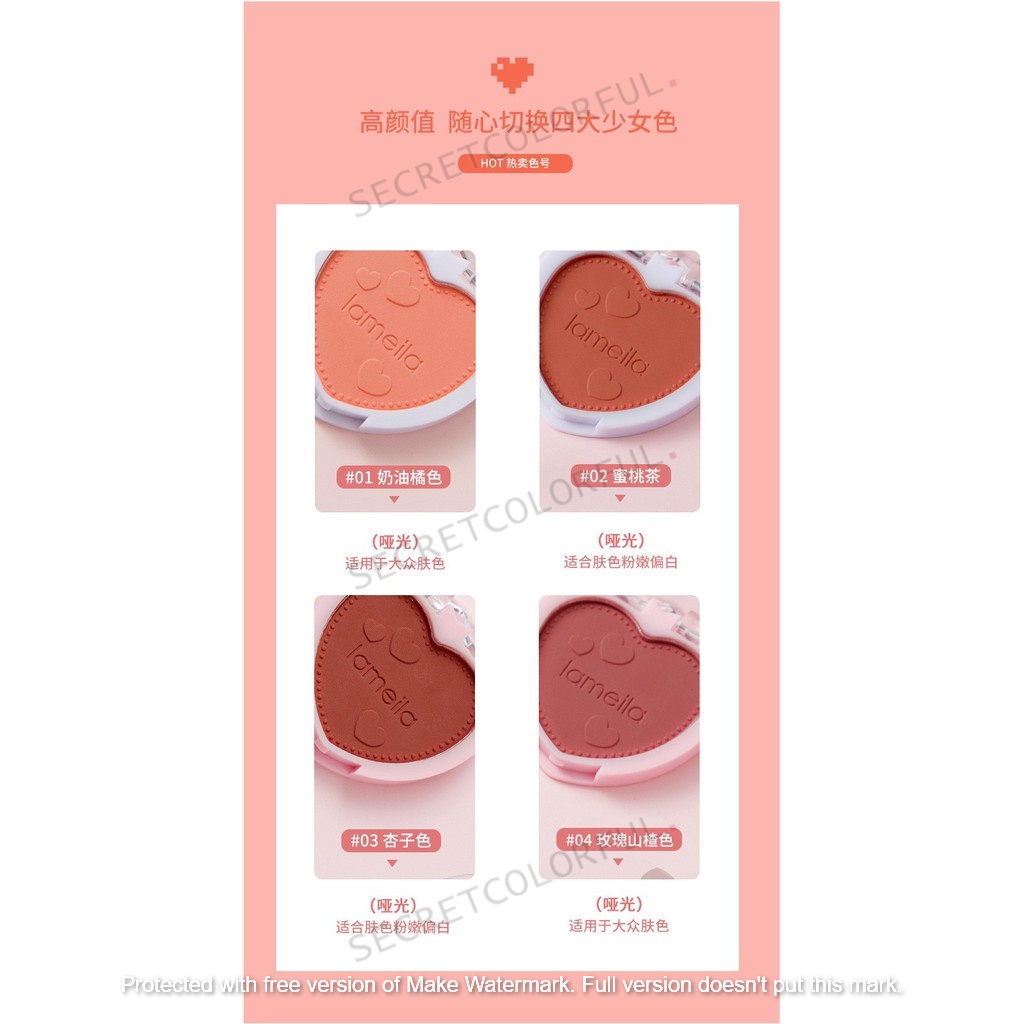 LAMEILA `New Blush On Palette 4 Warna Love