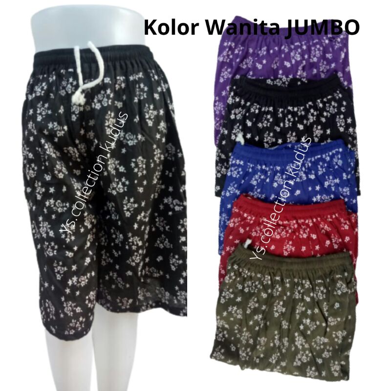 Celana Kolor Super Jumbo L5 Wanita Misty Santai Motif Bunga Model Losban By Solo Fashion Story