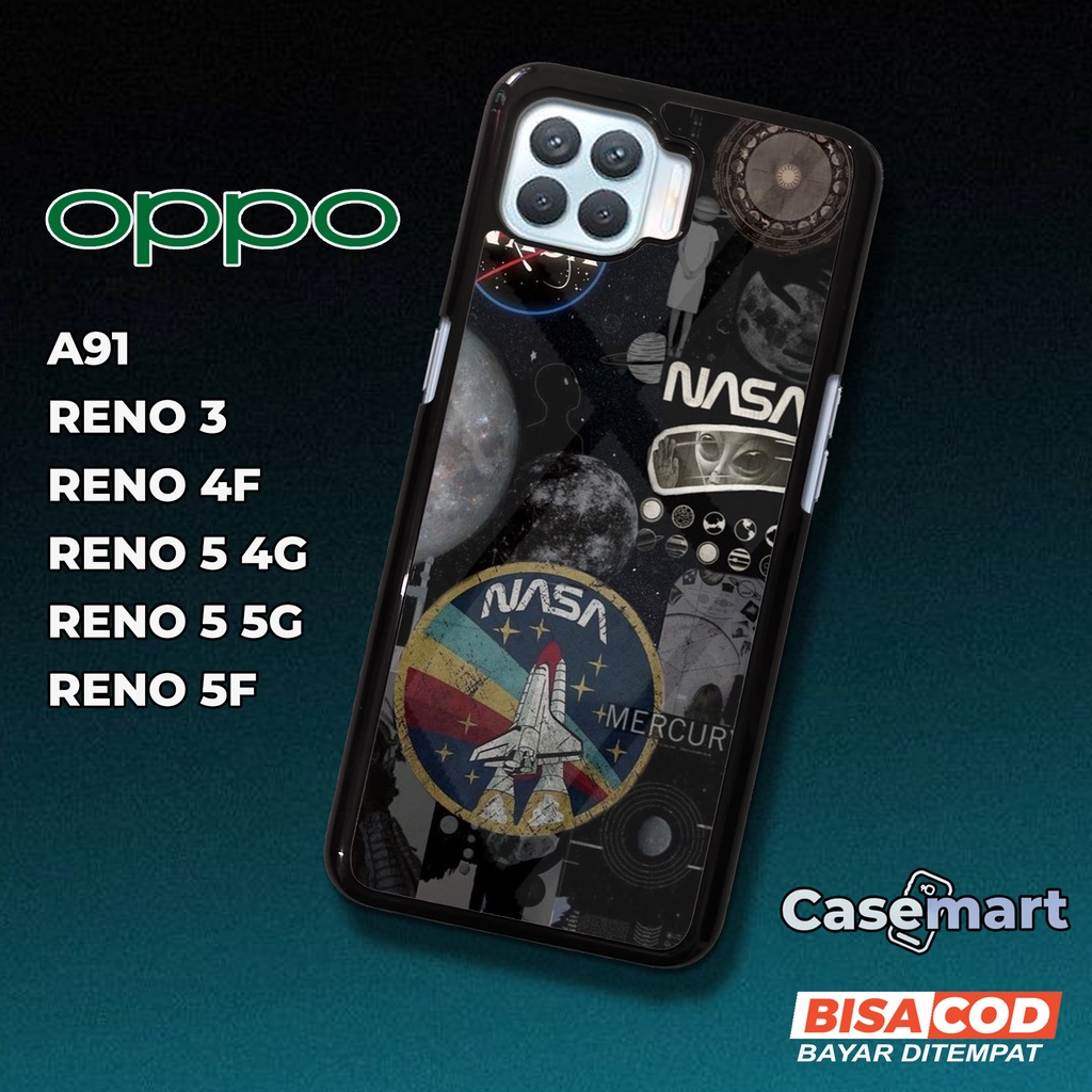 Case Oppo Reno 3 A91 Reno 4F Reno 5 4G Reno 5 5G Reno 5F [NASA] Casing Hp OPPO Reno 3 A91 Reno 4F Re