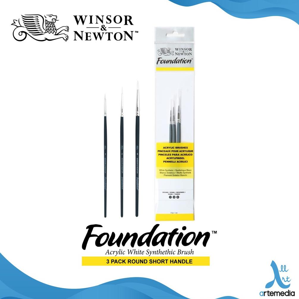 

Kuas Lukis Winsor & Newton Foundation Set 3 Round White Brush Short Handle