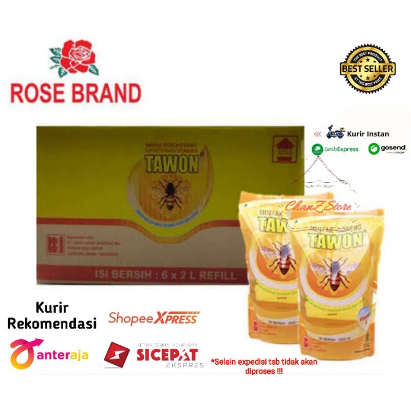 PROMO MINYAK GORENG TAWON 1 LITER - 2 LITER ( 1 DUS ) FREE PACKING