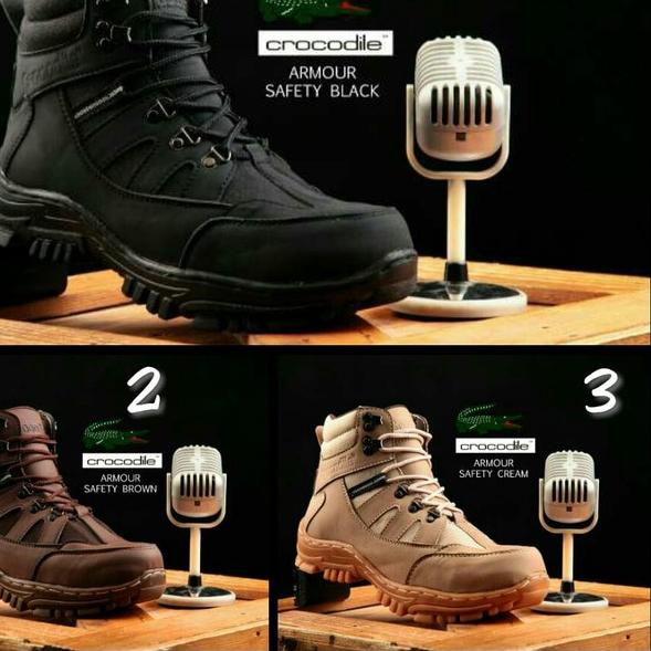❁ sepatu pria boots sapety armor crocodile armour morisey boot original handmade ۩