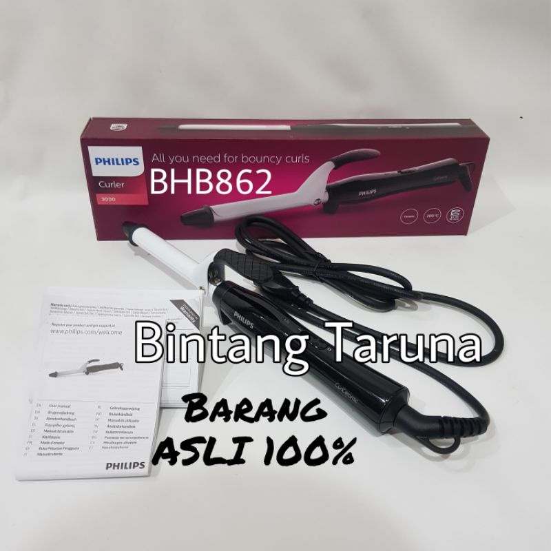 Pengeriting Rambut Philips BHB862 Hair Curler Philips BHB862 Pengiriting Rambut bulat 16mm